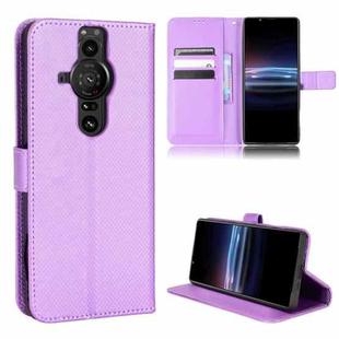 For Sony Xperia Pro-1 Diamond Texture Leather Phone Case(Purple)
