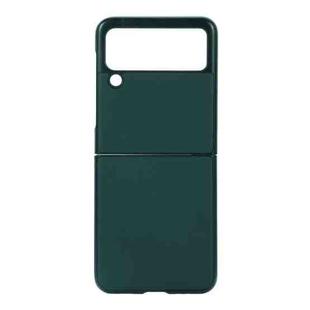 For Samsung Galaxy Z Flip3 5G Sheep Texture Genuine Leather Phone Case(Green)