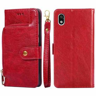 For Sony Xperia Ace III Zipper Bag Leather Phone Case(Red)