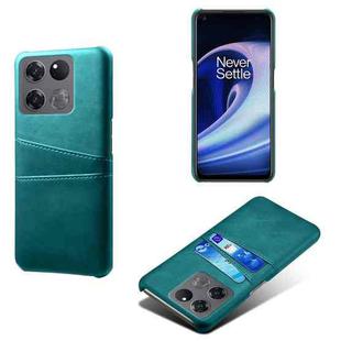For OnePlus Ace Racing Dual Card Slots Calf Texture PC + PU Phone Case(Green)