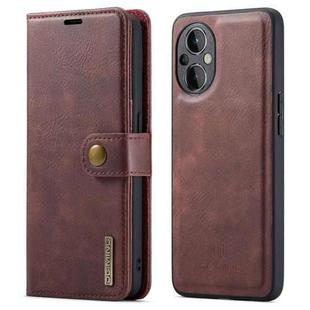 For OnePlus Nord N20 5G DG.MING Crazy Horse Texture Detachable Magnetic Leather Phone Case(Red)