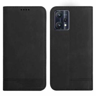 For Realme 9 Pro+ Strong Magnetic Leather Case(Black)