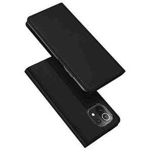 For Xiaomi Mi 11 Lite 4G / 5G DUX DUCIS Skin Pro Series Flip Leather Phone Case(Black)