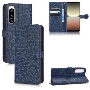 For Sony Xperia 5 IV Honeycomb Dot Texture Leather Phone Case(Blue)