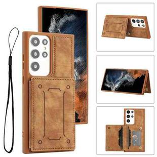 For Samsung Galaxy S21 Ultra 5G Dream Magnetic Back Cover Card Wallet Phone Case(Brown)