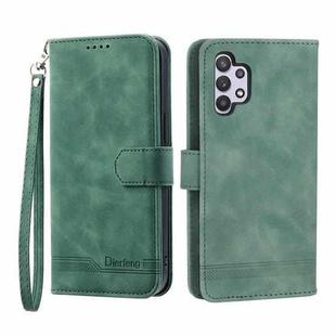 For Samsung Galaxy A32 5G Dierfeng Dream Line TPU + PU Leather Phone Case(Green)