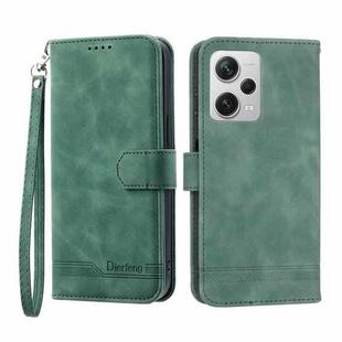 For Xiaomi Redmi Note 12 Pro+ Global Dierfeng Dream Line TPU + PU Leather Phone Case(Green)