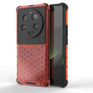 For Xiaomi 13 Ultra Shockproof Honeycomb PC + TPU Phone Case(Red)