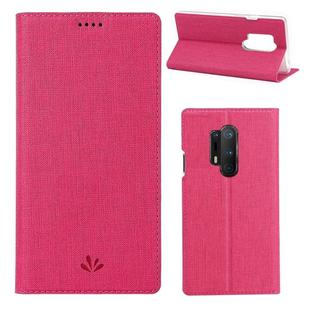 For OnePlus 8 Pro ViLi DMX-54 Shockproof TPU + PU Leather Magnetic Attraction Horizontal Flip Protective Case with Card Slots & Holder(Rose Red)