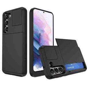 For Samsung Galaxy S21 5G Multifunction Armor Slide Card Slot Phone Case(Black)