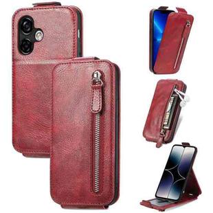 For Ulefone Note 16 Pro Zipper Wallet Vertical Flip Leather Phone Case(Red)