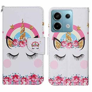 For Xiaomi Redmi Note 13 Pro 5G Colored Drawing Pattern Leather Phone Case(Crown Unicorn)