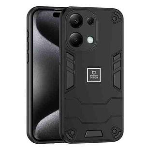 For Xiaomi Redmi Note 13 Pro 4G Global 2 in 1 Shockproof Phone Case(Black)