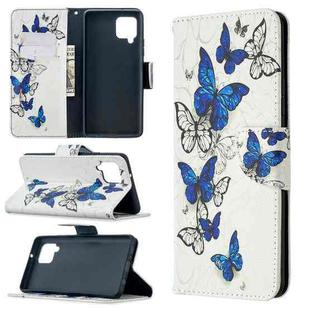 For Samsung Galaxy A42 5G Colored Drawing Pattern Horizontal Flip Leather Case with Holder & Card Slots & Wallet(Butterfly Swarm)