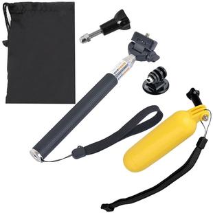 YKD-133 5 in 1 Shockproof EVA Protective Camera Case + Floating Hand Grip + Telescopic Handheld Monopod + Tripod Mount Adapter + Screws + Bag Set for GoPro HERO11 Black / HERO10 Black / HERO9 Black / HERO8 Black / HERO7 /6 /5 /5 Session /4 Session /4 /3+ /3 /2 /1, DJI Osmo Action and Other Action Cameras