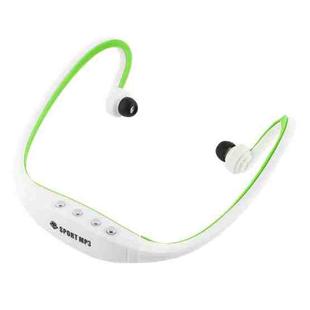 Sport MP3 Player Headset with TF Card Reader Function, Music Format: MP3 / WMA (White + Green)