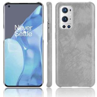 For OnePlus 9 Pro Shockproof Litchi Texture PC + PU Case(Gray)