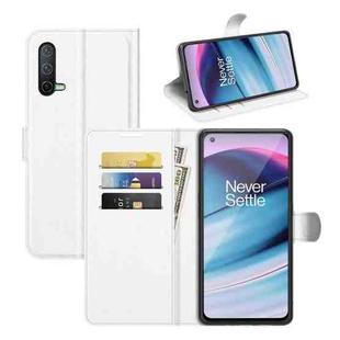 For OnePlus Nord CE 5G Litchi Texture Horizontal Flip Protective Case with Holder & Card Slots & Wallet(White)