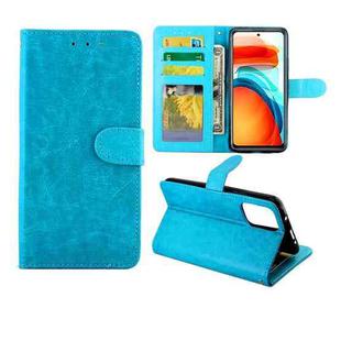 For Xiaomi Redmi Note10 Pro 5G / Poco X3 GT 5G Crazy Horse Texture Leather Horizontal Flip Protective Case with Holder & Card Slots & Wallet & Photo Frame(Baby Blue)