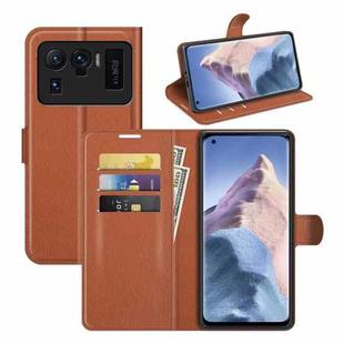 For Xiaomi Mi 11 Ultra Litchi Texture Horizontal Flip Protective Case with Holder & Card Slots & Wallet(Brown)