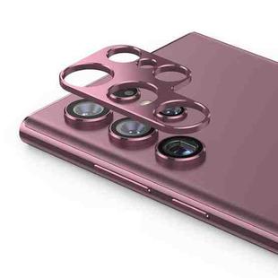 For Samsung Galaxy S22 Ultra 5G ENKAY Aluminium Alloy Camera Lens Protector Full Cover(Dark Red)