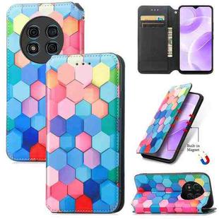 For Ulefone Note 15 CaseNeo Colorful Magnetic Leather Phone Case(Colorful Cube)