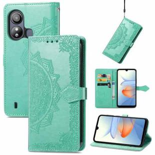 For ZTE Blade L220 Mandala Flower Embossed Leather Phone Case(Green)
