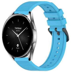 For Xiaomi Watch S2 22mm Textured Silicone Solid Color Watch Band(Sky Blue)