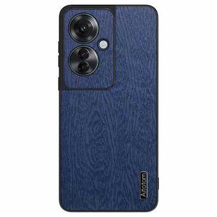 For OPPO Reno11 F Tree Bark Leather Shockproof Phone Case(Blue)