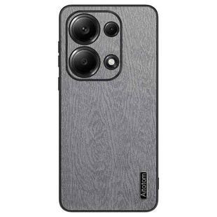 For Xiaomi Redmi Note 13 Pro 4G Tree Bark Leather Shockproof Phone Case(Grey)
