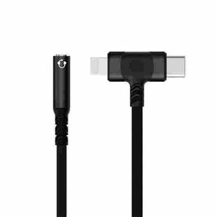 JS-65 Male to 3.5mm Audio Female Headphone Adapter Cable Cord(Black)