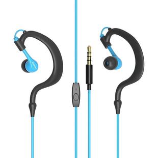 Kimmar R02 Sports Sweat Resistant Wired Earphone(Blue)