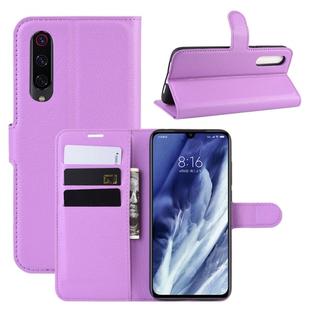 For Xiaomi 9 Pro Litchi Texture Horizontal Flip Leather Case with Wallet & Holder & Card Slots(Purple)