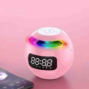 ZXL-G90 Portable Colorful Ball Bluetooth Speaker, Style: Clock Version (Pink)