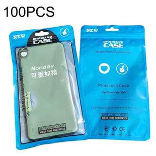100PCS Phone Case Plastic Self-Sealing Pearl Packaging Bags, Size: 12x21cm (Blue)