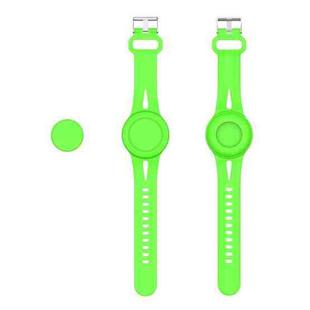 For AirTag Watch Strap Tracker Silicone Protective Case Anti-lost Device Cover, Color: Luminous Green
