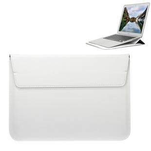Universal Envelope Style PU Leather Case with Holder for Ultrathin Notebook Tablet PC 15.4 inch, Size: 39x28x1.5cm(White)