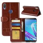 Crazy Horse Texture Horizontal Flip Leather Case for Asus Zenfone Max Pro (M1) ZB601KL, with Wallet & Holder & Card Slots(Brown) - 1