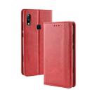 Magnetic Buckle Retro Texture Horizontal Flip Leather Case for Asus Zenfone Max Plus (M2) ZB634KL / Zenfone Max Shot ZB634KL, with Holder & Card Slots & Wallet (Red) - 1