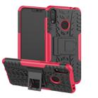 Tire Texture TPU+PC Shockproof Case for Asus Zenfone Max (M2), with Holder (Pink) - 1
