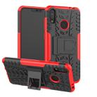 Tire Texture TPU+PC Shockproof Case for Asus Zenfone Max (M2), with Holder (Red) - 1