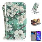 3D Colored Drawing Watercolor Flower  Pattern Horizontal Flip Leather Case for Asus Zenfone Max (M2) ZB633KL, with Holder & Card Slots & Wallet - 1