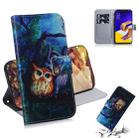 Oil Painting Owl Pattern Coloured Drawing Horizontal Flip Leather Case for Asus Zenfone 5z ZS620KL / Zenfone 5 ZE620KL, with Holder & Card Slots & Wallet - 1