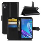 Litchi Texture Horizontal Flip Leather Case for  Asus ZenFone Live (L1) ZA550KL, with Wallet & Holder & Card Slots (Black) - 1