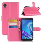 Litchi Texture Horizontal Flip Leather Case for  Asus ZenFone Live (L1) ZA550KL, with Wallet & Holder & Card Slots (Magenta) - 1