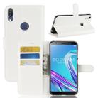 Litchi Texture Horizontal Flip Leather Case for Asus Zenfone Max Pro (M1) ZB601KL, with Wallet & Holder & Card Slots (White) - 1