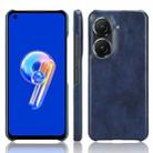 For ASUS Zenfone 9 Litchi Texture Back Cover Phone Case (Blue) - 1