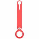 Anti-scratch PU Leather Case Cover with Hang Loop for AirTag(Red) - 1