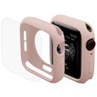 ENKAY Hat-Prince 2 in 1 TPU Semi-clad Protective Shell + 3D Full Screen PET Curved Heat Bending HD Screen Protector for Apple Watch Series 5 & 4 44mm(Pink) - 1