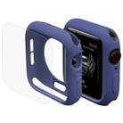 ENKAY Hat-Prince 2 in 1 TPU Semi-clad Protective Shell + 3D Full Screen PET Curved Heat Bending HD Screen Protector for Apple Watch Series 5 & 4 44mm(Blue) - 1